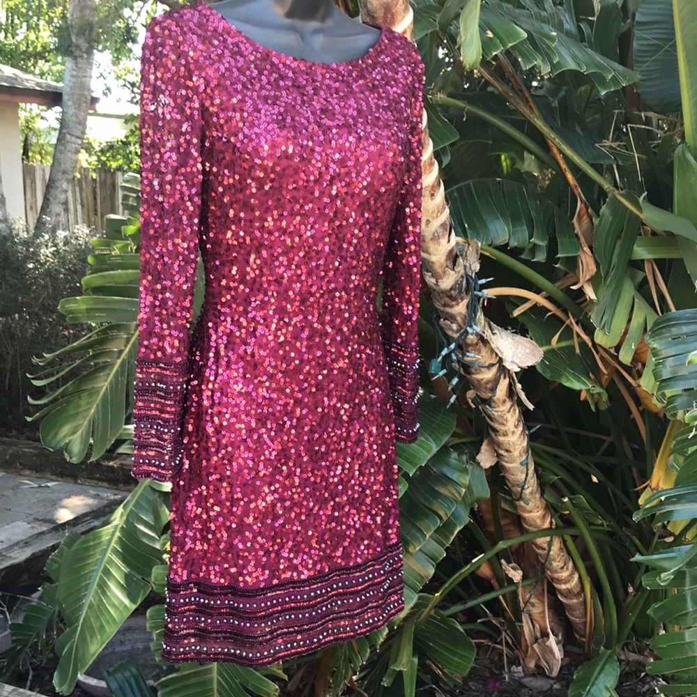 Scala sequined and beaded dress
